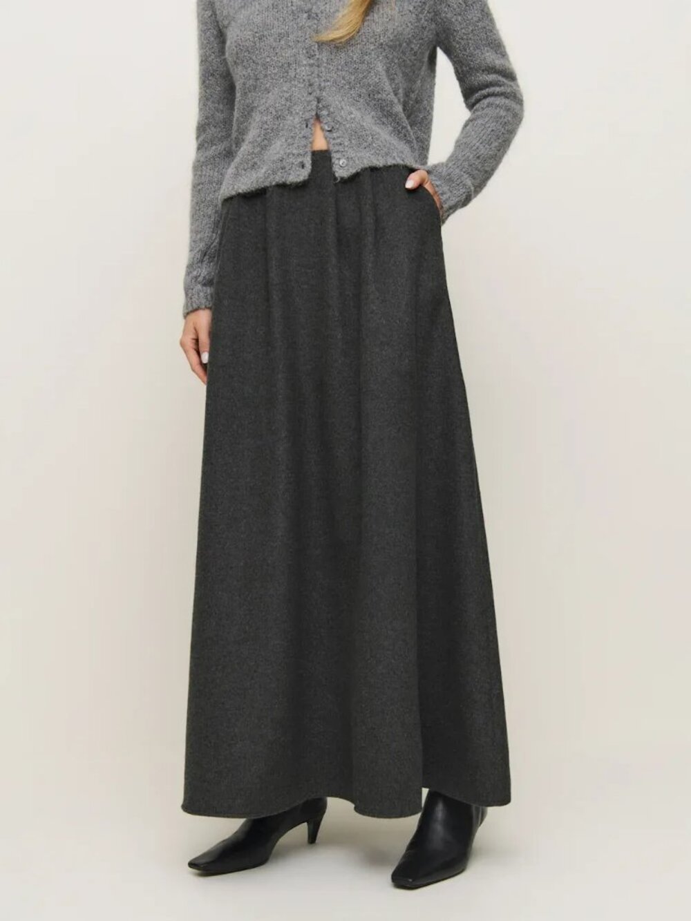 Reformation Petites Lucy Skirt Grey - Size 6P